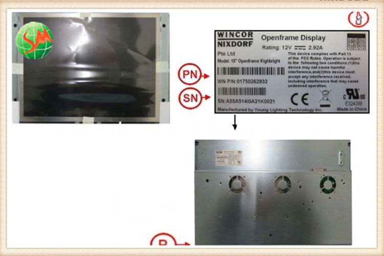 Procash 280 285 için 15 inç Ekran Wincor Atm Parçaları 1750262932 Monitör
